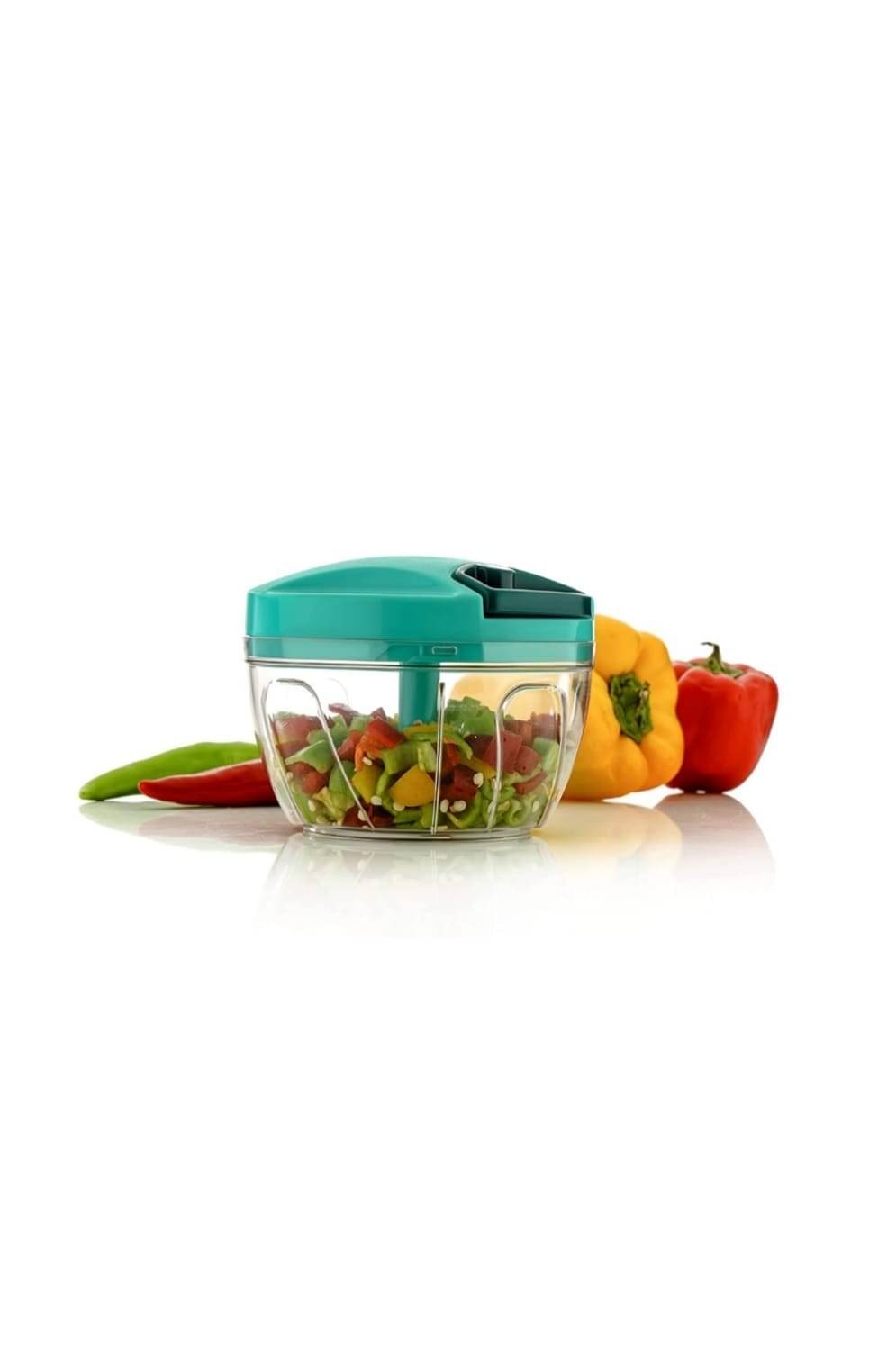     			500 ML Vegetable Chopper with 6 Stainless Steel Blades, Chopper Cutter, Salad Maker Onion Chopper Food Chopper Vegetable Tools Cutter for Kitchen Quick Handy Chopper Vegetable & Fruit Chopper