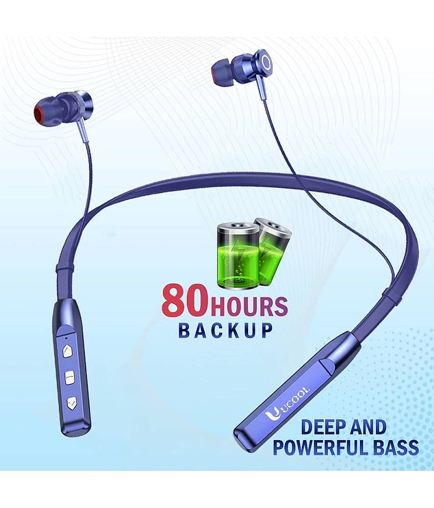 80 Hours Playtime Wireless Neckband headphones Earphone