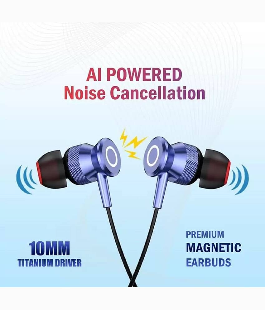 80 Hours Playtime Wireless Neckband headphones Earphone