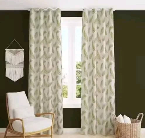 ADASHI INDIA Abstract Semi-Transparent Eyelet Curtain 9 ft ( Pack of 2 ) - Green ADASHI INDIA Abstract Semi-Transparent Eyelet Curtain 9 ft ( Pack of 2 ) - Green