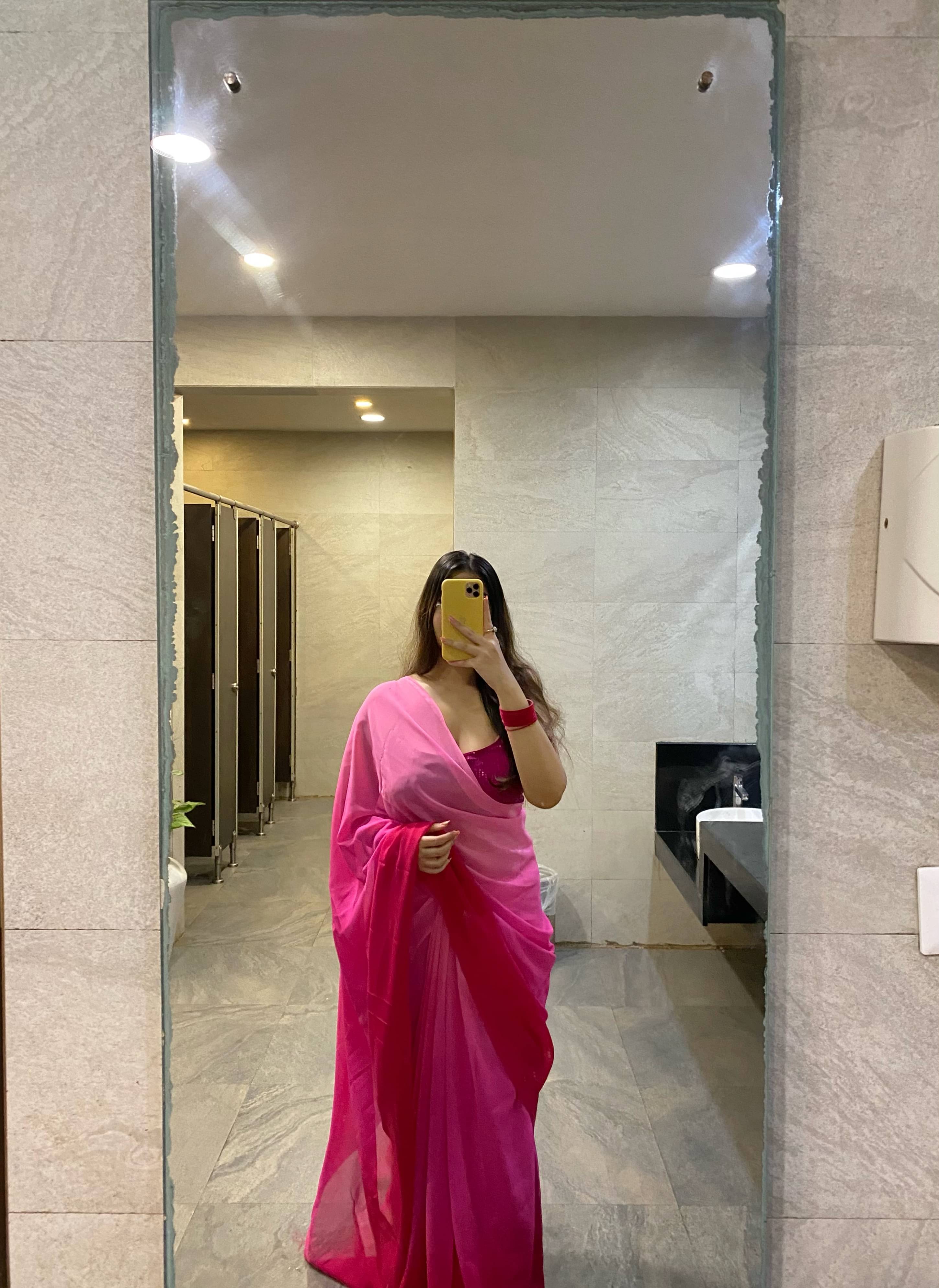 ANAND SAREES Georgette Striped Ilkal Saree With Unstitched Blouse Piece ( Pink )     			ANAND SAREES Georgette Striped Ilkal Saree With Unstitched Blouse Piece ( Pink )