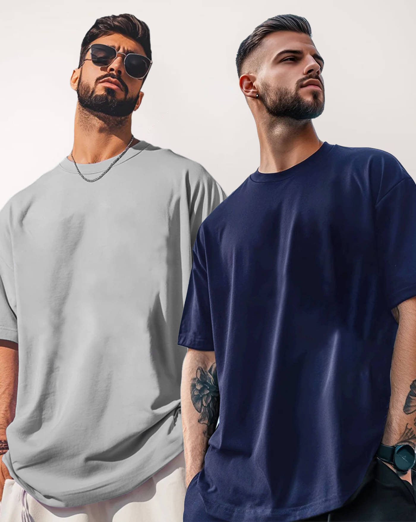 AOOSH Men Cotton Blend Oversized Fit Solid T-Shirt ( Navy Blue ) AOOSH Men Cotton Blend Oversized Fit Solid T-Shirt ( Navy Blue )