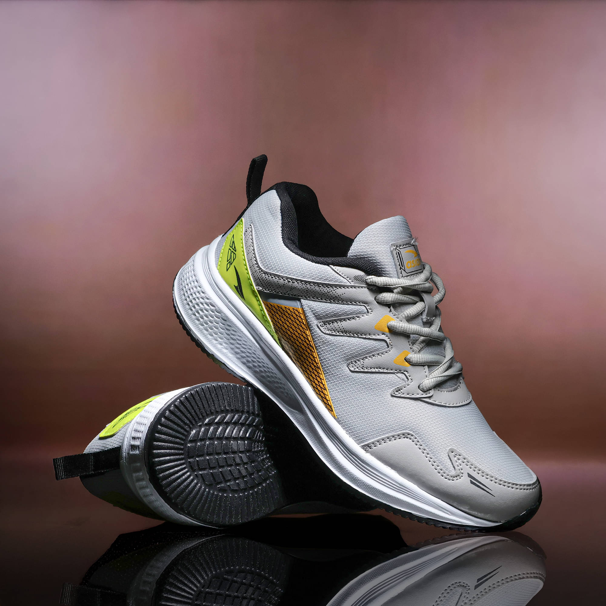     			ASIAN THAR-22 Light Grey Men's Sports Running Shoes