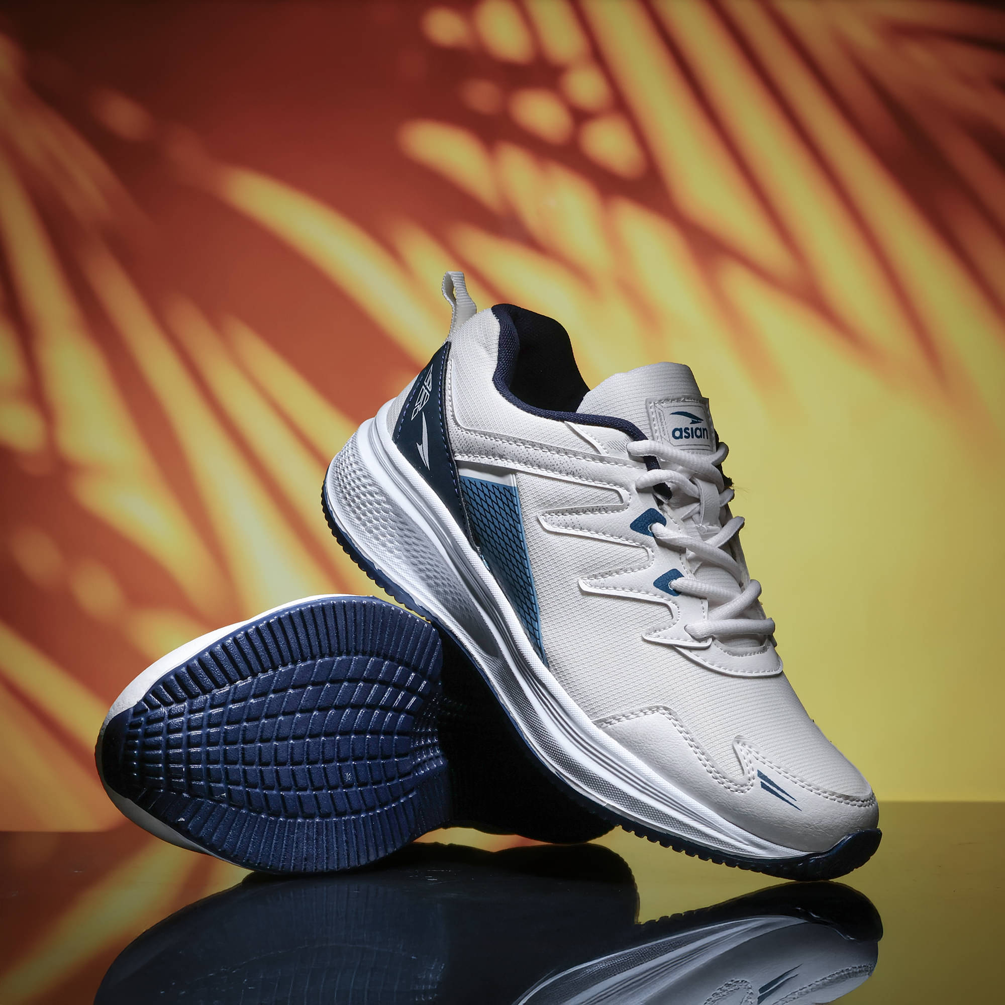 ASIAN THAR-22 White Men's Sports Running Shoes ASIAN THAR-22 White Men's Sports Running Shoes