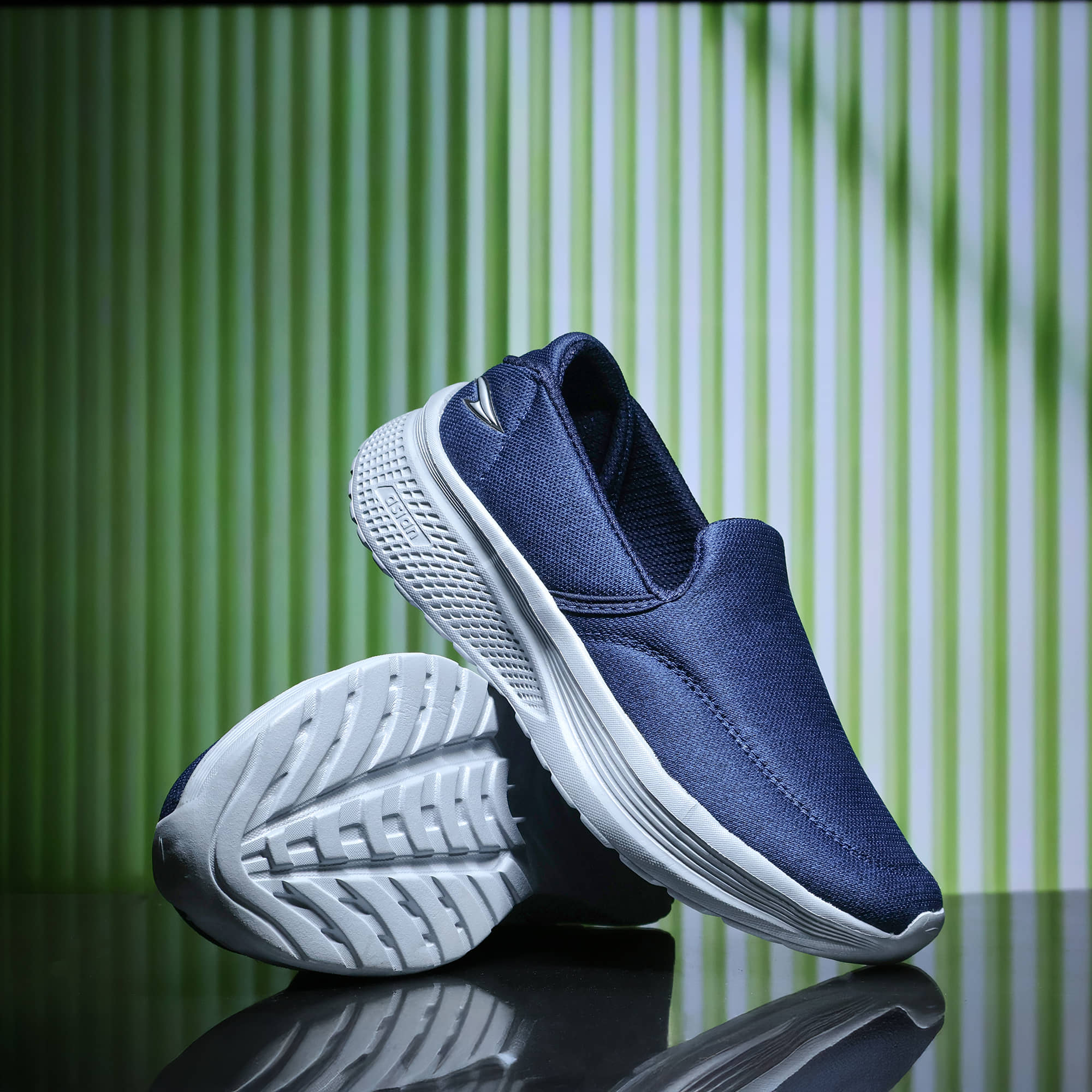 ASIAN WONDERWALK-02 Black Men's Slip-on Shoes