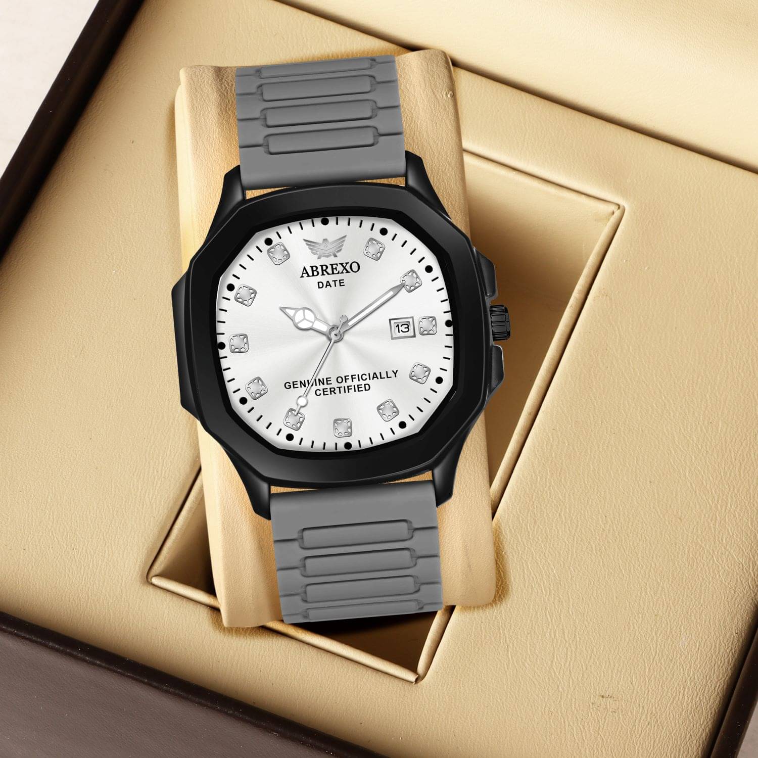     			Abrexo Dark Grey Silicon Analog Men's Watch