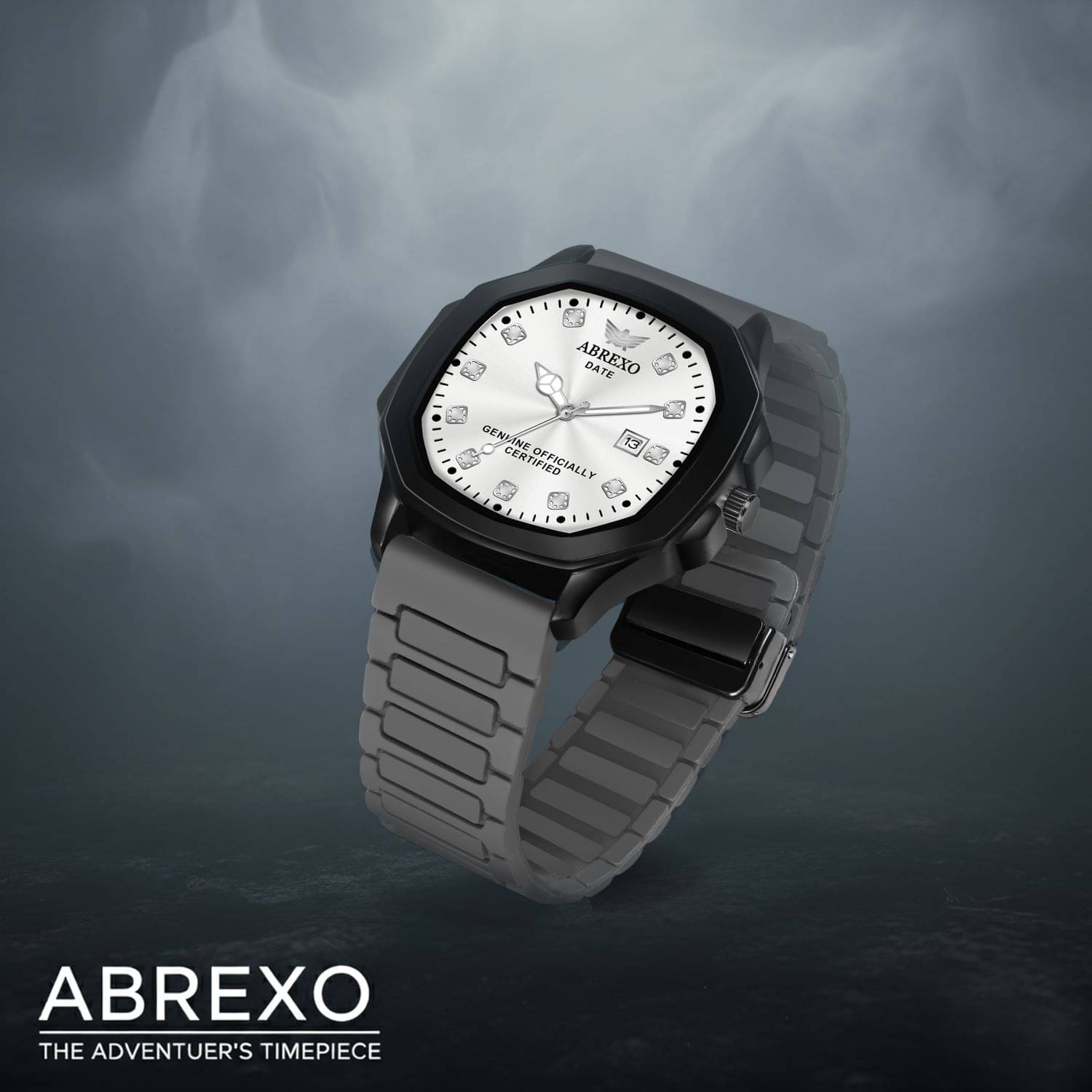     			Abrexo Dark Grey Silicon Analog Men's Watch
