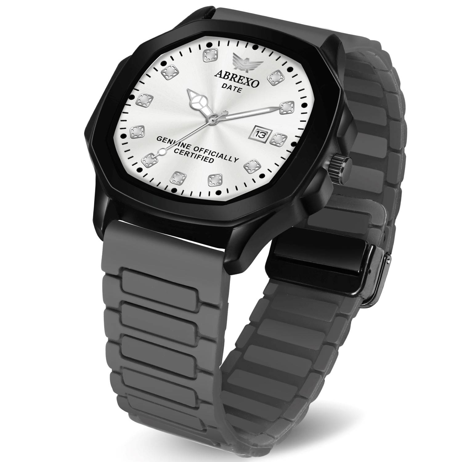     			Abrexo Dark Grey Silicon Analog Men's Watch