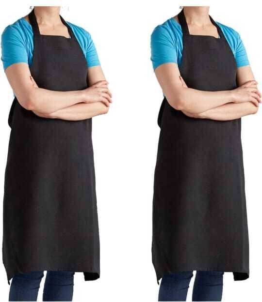     			Arevox PVC Solid Kitchen Apron with 1 Center Pocket ( Pack of 2 )