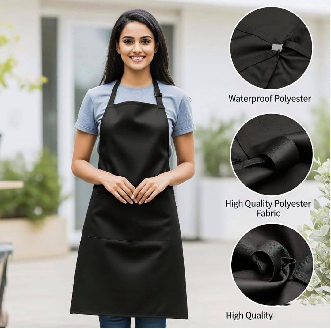 Arevox PVC Solid Kitchen Apron with 1 Center Pocket ( Pack of 1 )     			Arevox PVC Solid Kitchen Apron with 1 Center Pocket ( Pack of 1 )