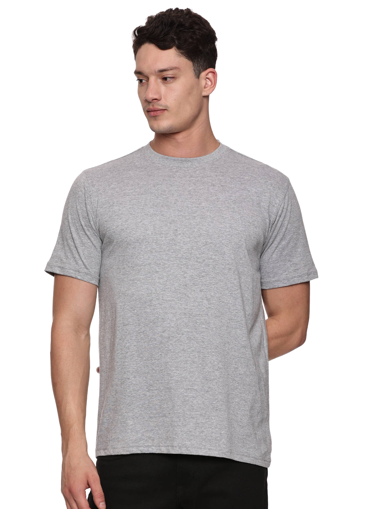 BAAGAA Men Viscose Regular Fit Solid T-Shirt ( Grey ) BAAGAA Men Viscose Regular Fit Solid T-Shirt ( Grey )
