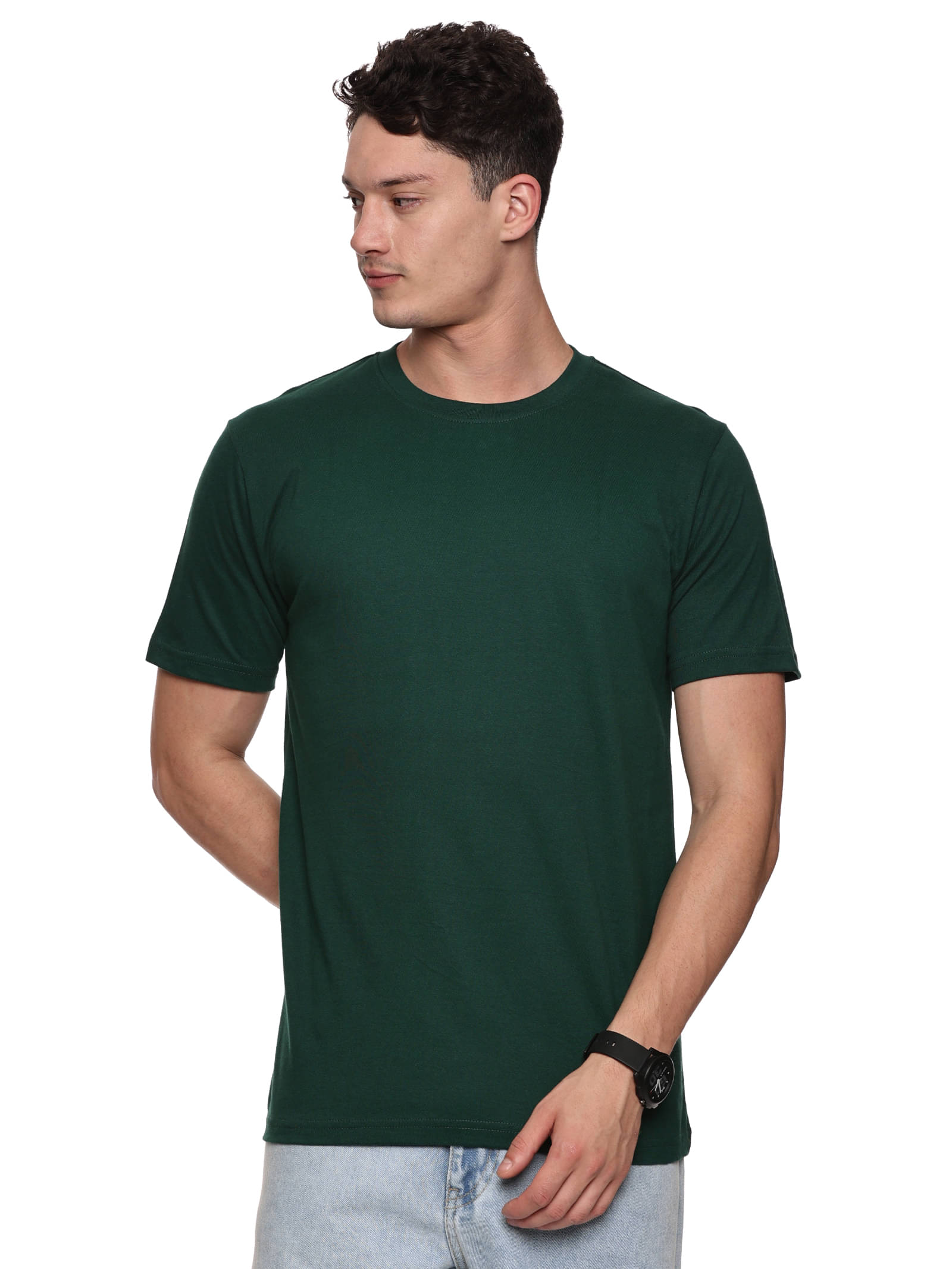 BAAGAA Men Viscose Regular Fit Solid T-Shirt ( Green ) BAAGAA Men Viscose Regular Fit Solid T-Shirt ( Green )