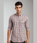 Blue Star Cotton Blend Regular Fit Checks Full Sleeves Men's Casual Shirt - Fluorescent Pink ( Pack of 1 )