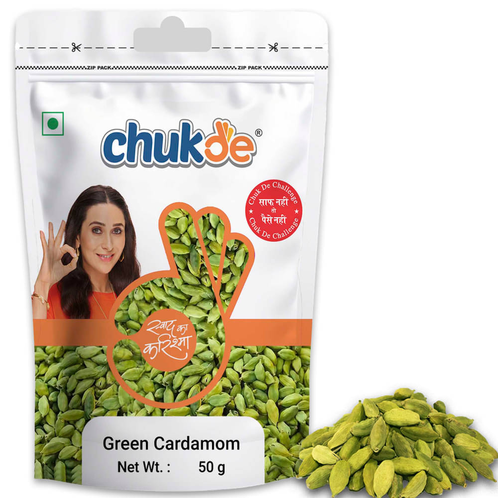 CHUKDE Green Cardamom/Hari Elaichi 50 gm CHUKDE Green Cardamom/Hari Elaichi 50 gm