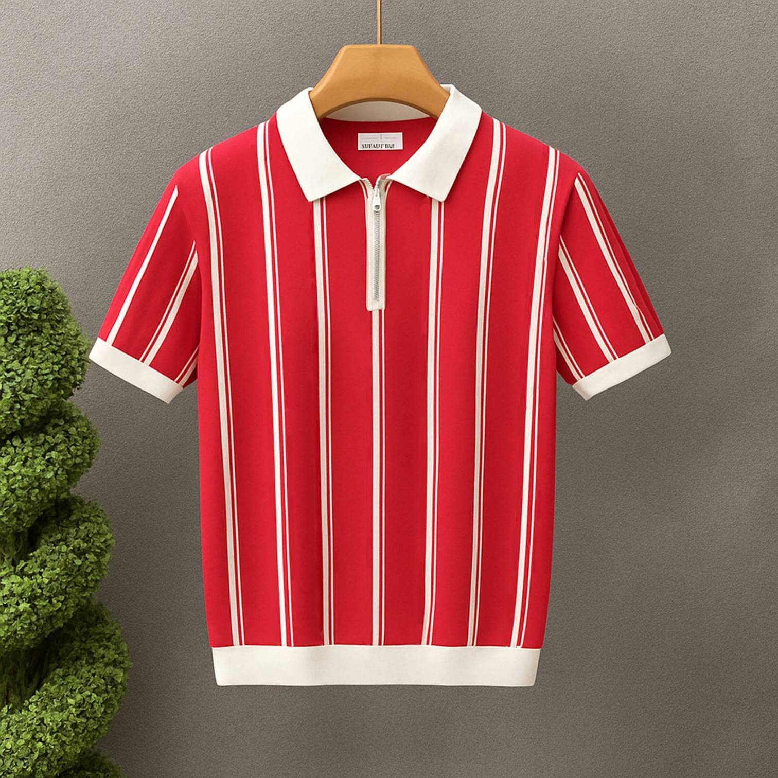     			CONWAY Men Cotton Blend Regular Fit Printed T-Shirt ( Red )
