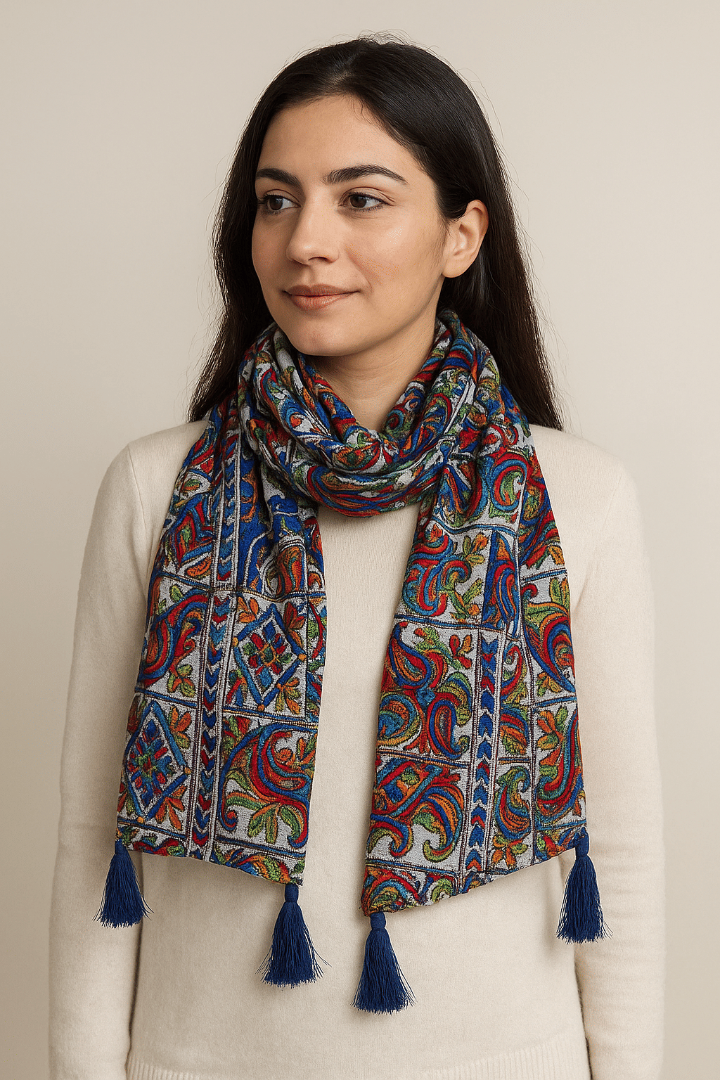 Desttronne Multicolor Viscose Women's Scarf ( Pack of 1 )     			Desttronne Multicolor Viscose Women's Scarf ( Pack of 1 )