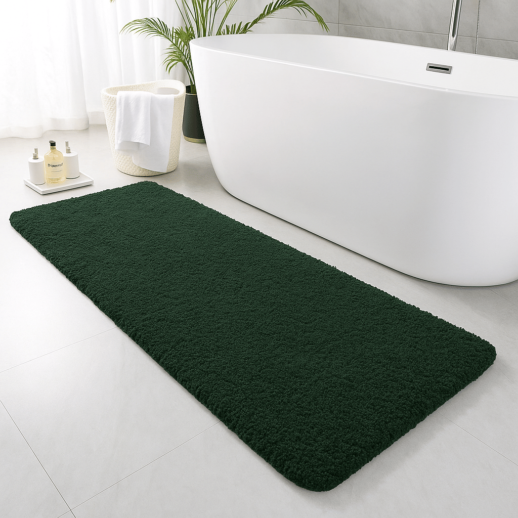     			Draaevion Green Runner Single Polyester Plain 2x5 Ft