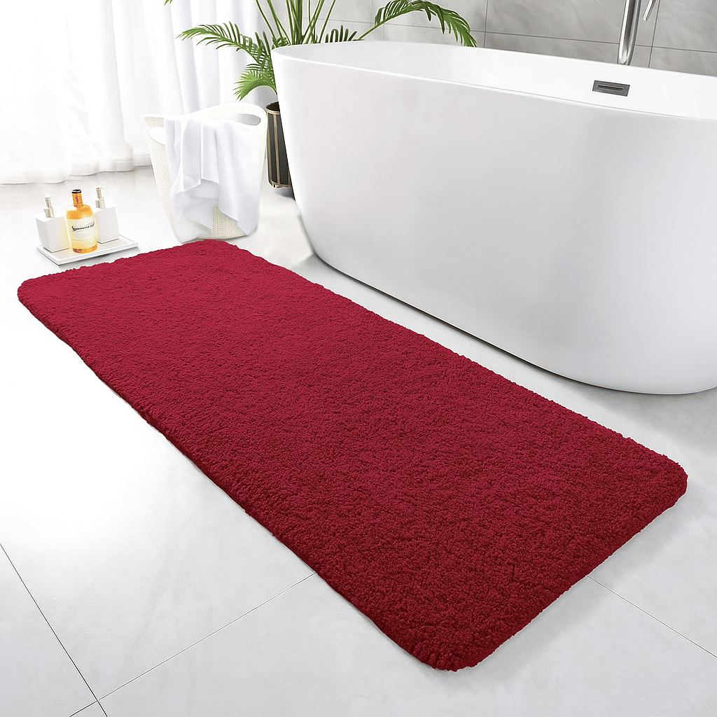     			Draaevion Maroon Runner Single Polyester Plain 2x5 Ft