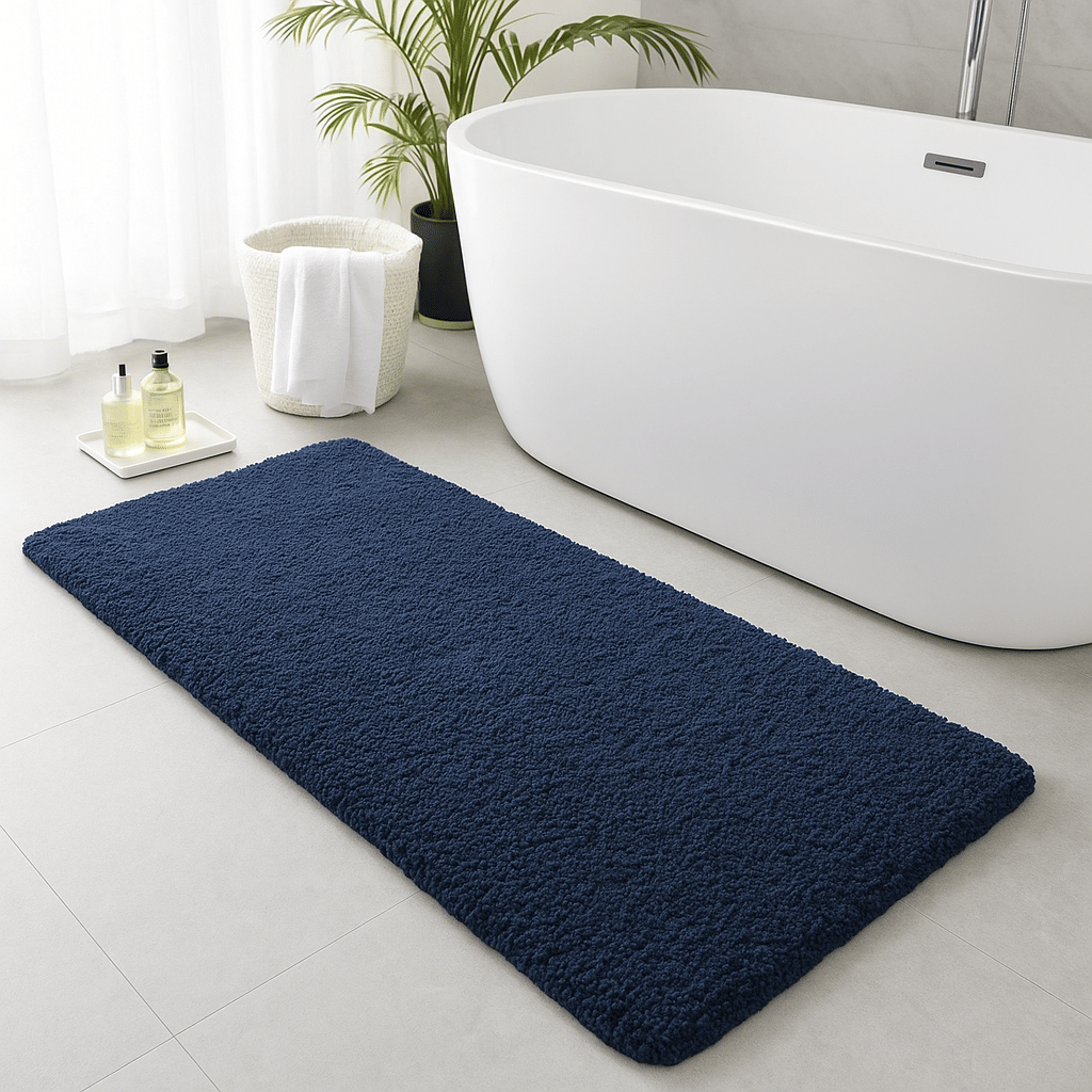    			Draaevion Navy Runner Single Polyester Plain 2x5 Ft