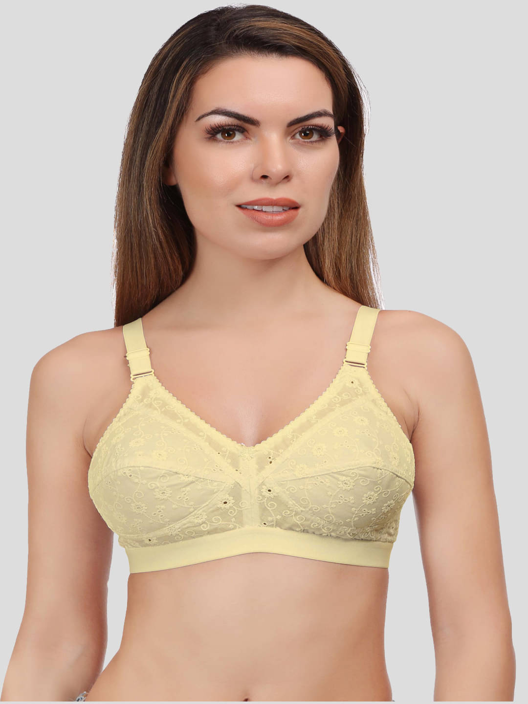 Eve's Beauty Pack of 1 Cotton Non Padded Minimizer Bra For Women ( Beige ) Eve's Beauty Pack of 1 Cotton Non Padded Minimizer Bra For Women ( Beige )
