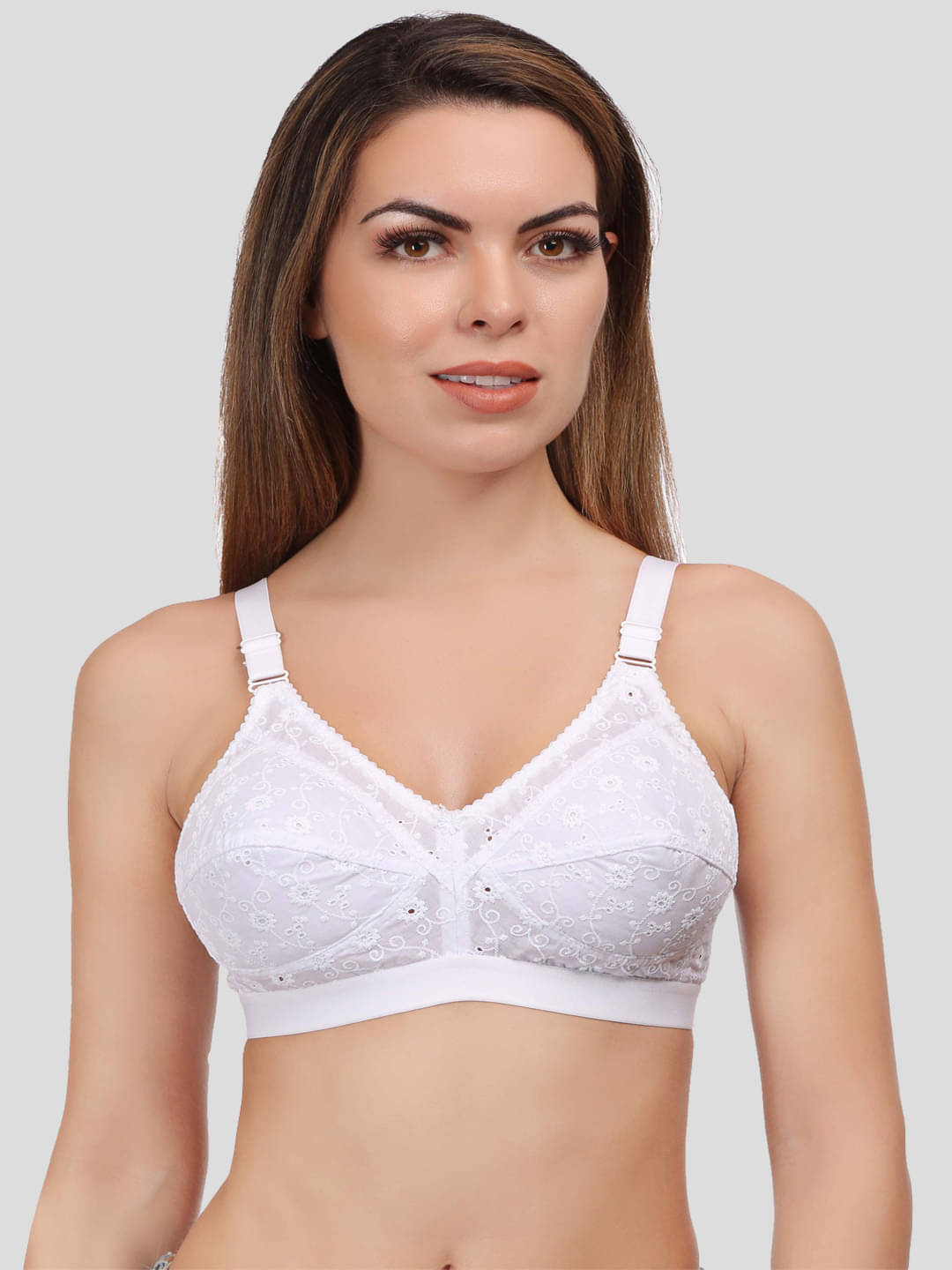 Eve's Beauty Pack of 1 Cotton Non Padded Minimizer Bra For Women ( White ) Eve's Beauty Pack of 1 Cotton Non Padded Minimizer Bra For Women ( White )