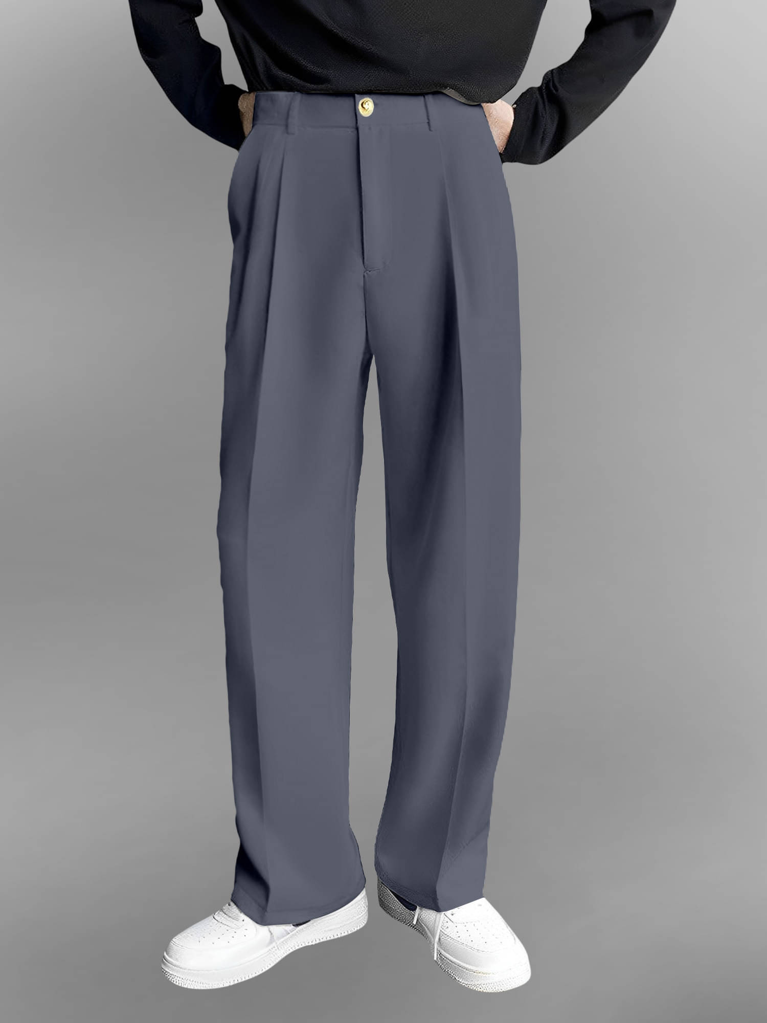     			FTX Loose Men's Formal Trouser - Light Grey ( Pack of 1 )