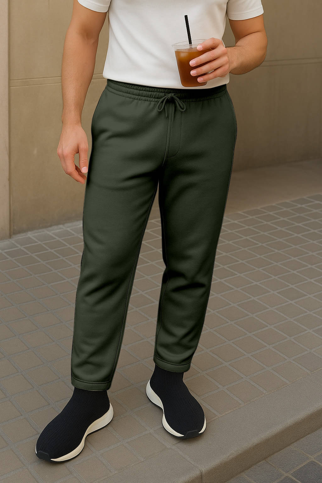     			FTX Olive Green Fleece Men's Trackpants ( Pack of 1 )