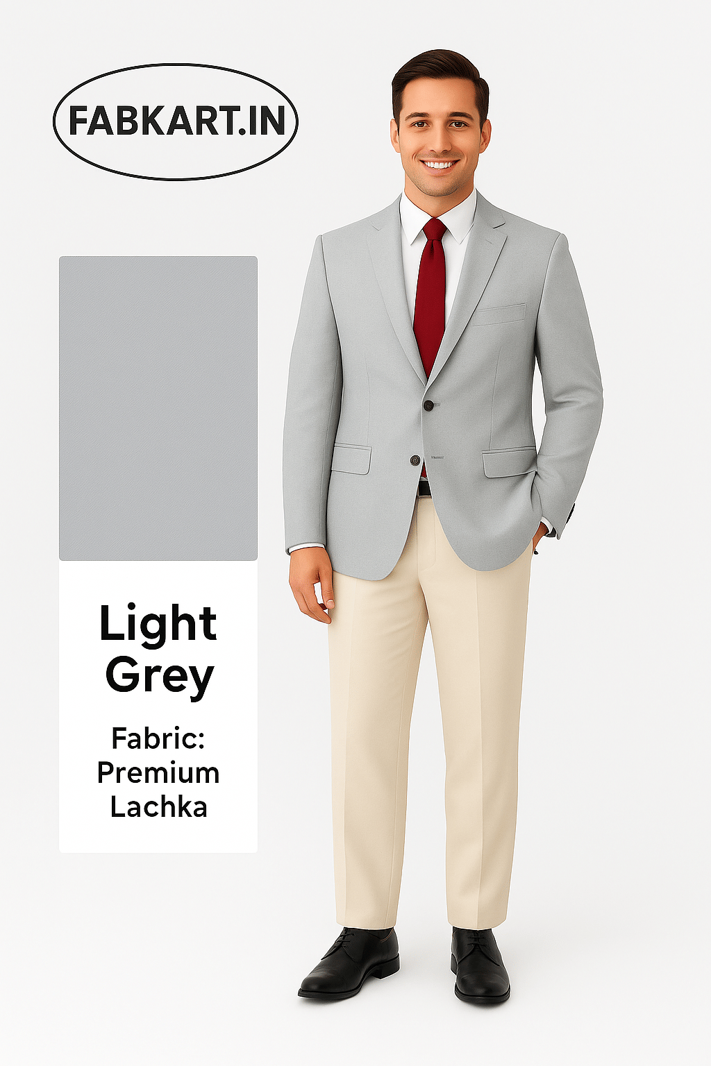 Fabkart Light Grey Polyester Men's Unstitched Blazer Piece ( Pack of 1 ) Fabkart Light Grey Polyester Men's Unstitched Blazer Piece ( Pack of 1 )