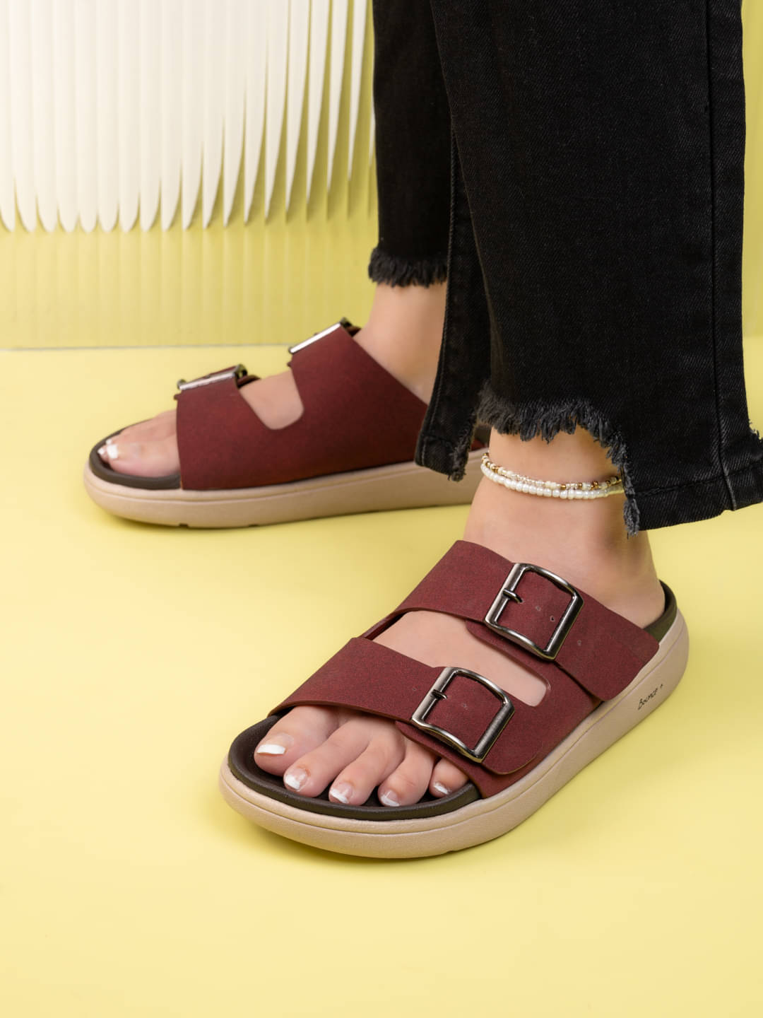     			Fentacia Maroon Women's Flats