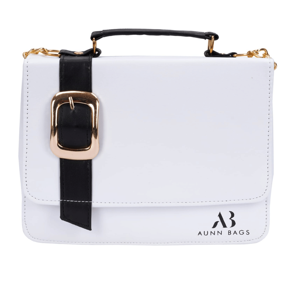     			GLOBALGOODS Sling Bag Faux Leather Set of 1 ( Off White )