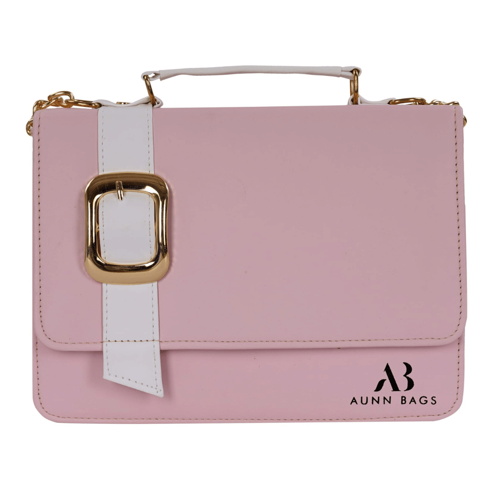     			GLOBALGOODS Sling Bag Faux Leather Set of 1 ( Pink )