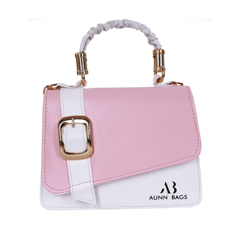     			GLOBALGOODS Sling Bag Faux Leather Set of 1 ( Pink )