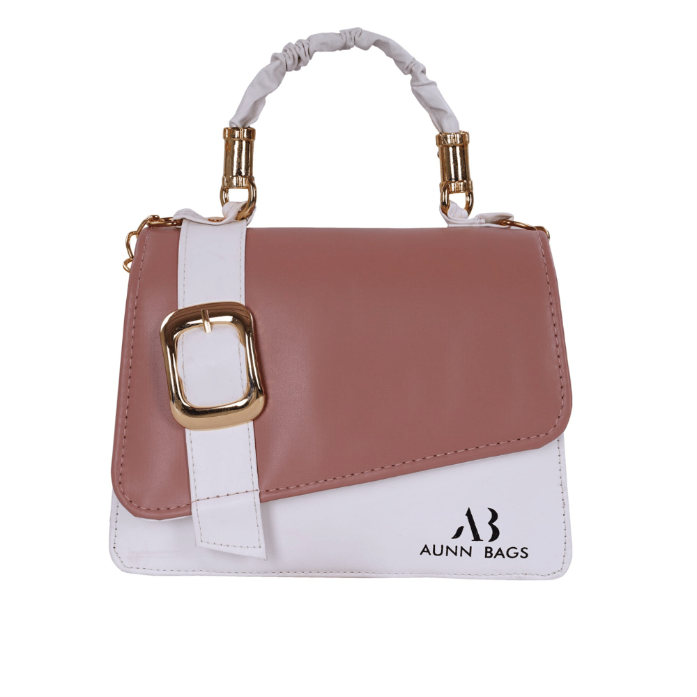     			GLOBALGOODS Sling Bag Faux Leather Set of 1 ( Peach )