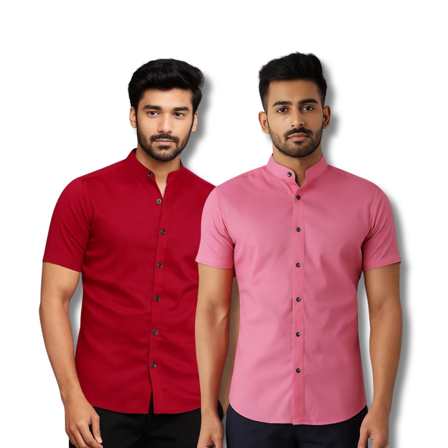 GOD HEART Cotton Blend Regular Fit Solids Half Sleeves Men's Casual Shirt - Maroon ( Pack of 2 ) GOD HEART Cotton Blend Regular Fit Solids Half Sleeves Men's Casual Shirt - Maroon ( Pack of 2 )