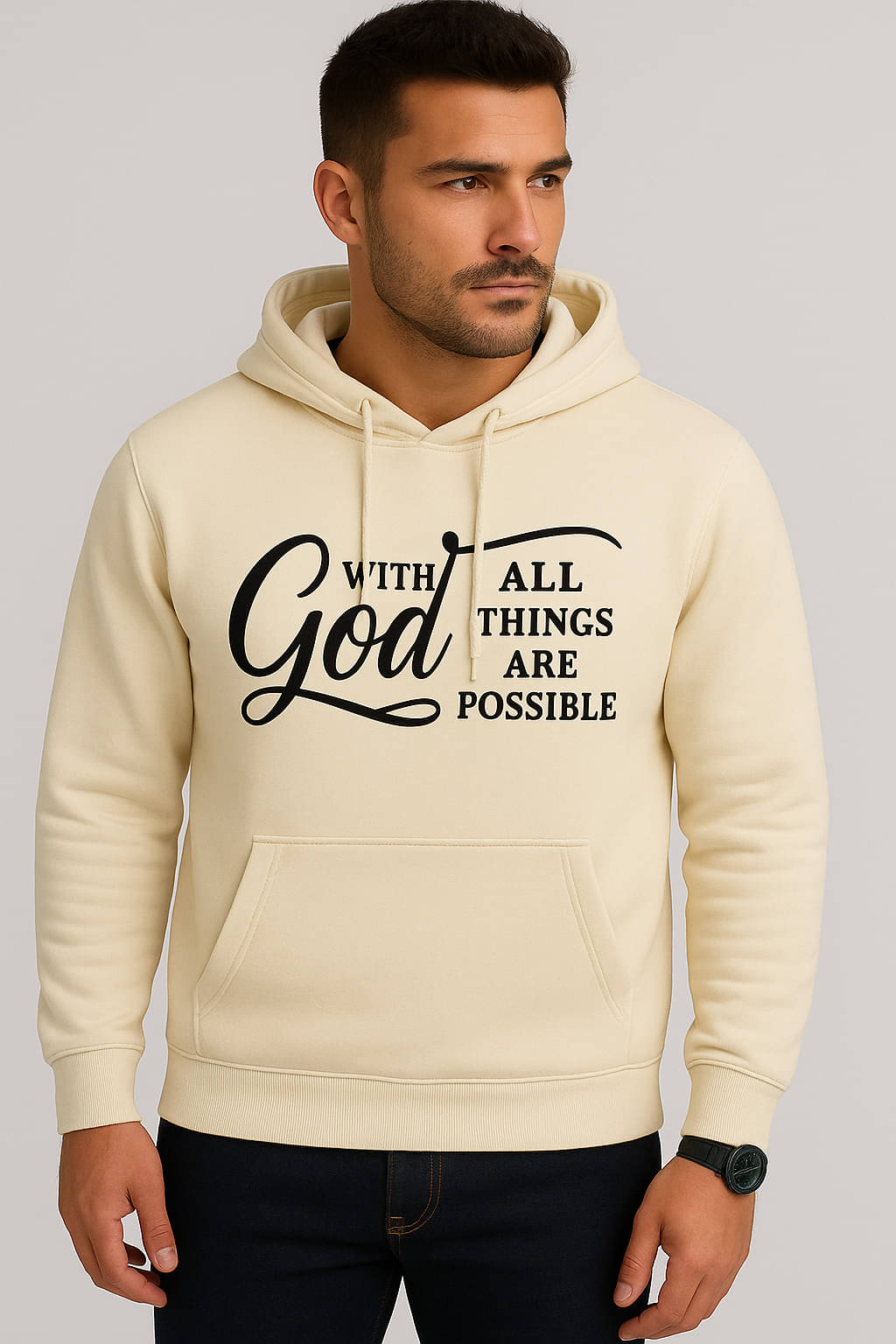 Garimaknitwear Fleece Hooded Men's Sweatshirt - Beige ( Pack of 1 ) Garimaknitwear Fleece Hooded Men's Sweatshirt - Beige ( Pack of 1 )