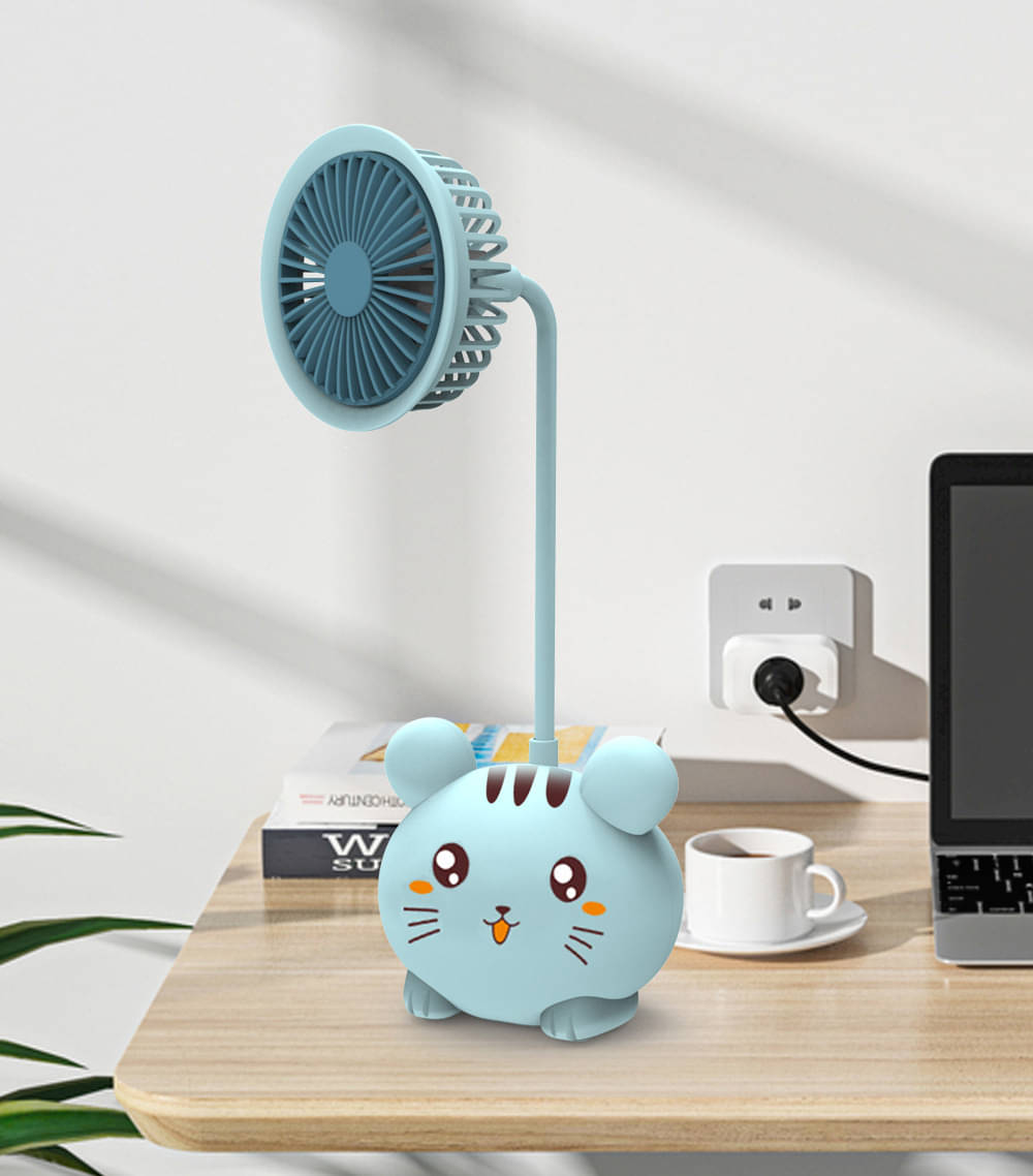 Gopalvilla Cute Cartoon Kitten Rechargeable Handheld Mini USB Fan with Pencil Sharpener Gopalvilla Cute Cartoon Kitten Rechargeable Handheld Mini USB Fan with Pencil Sharpener