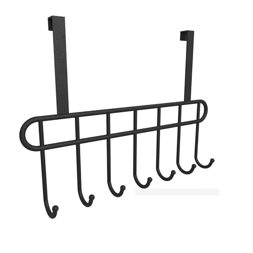 Heavy Duty Stainless Steel Over The Door Hook Hanger Organizer / Wall Hook Rack (White) – No Drilling Required, Space Saving & Rust-Resistant Design Heavy Duty Stainless Steel Over The Door Hook Hanger Organizer / Wall Hook Rack (White) – No Drilling Required, Space Saving & Rust-Resistant Design