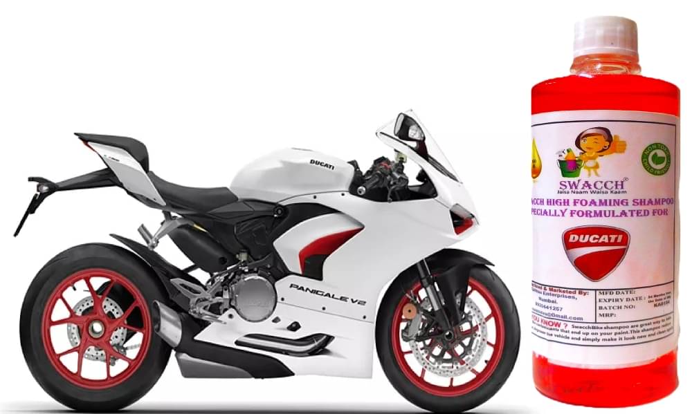 High Foaming Bike Shampoo Formulated For Ducati Panigale V2 , Thick Foam with Wax Coat I Non-Toxic Formula I Ph Balanced I Super Saver Pack I Premium Wax Formulation I Glossy & Shine I 500ml High Foaming Bike Shampoo Formulated For Ducati Panigale V2 , Thick Foam with Wax Coat I Non-Toxic Formula I Ph Balanced I Super Saver Pack I Premium Wax Formulation I Glossy & Shine I 500ml