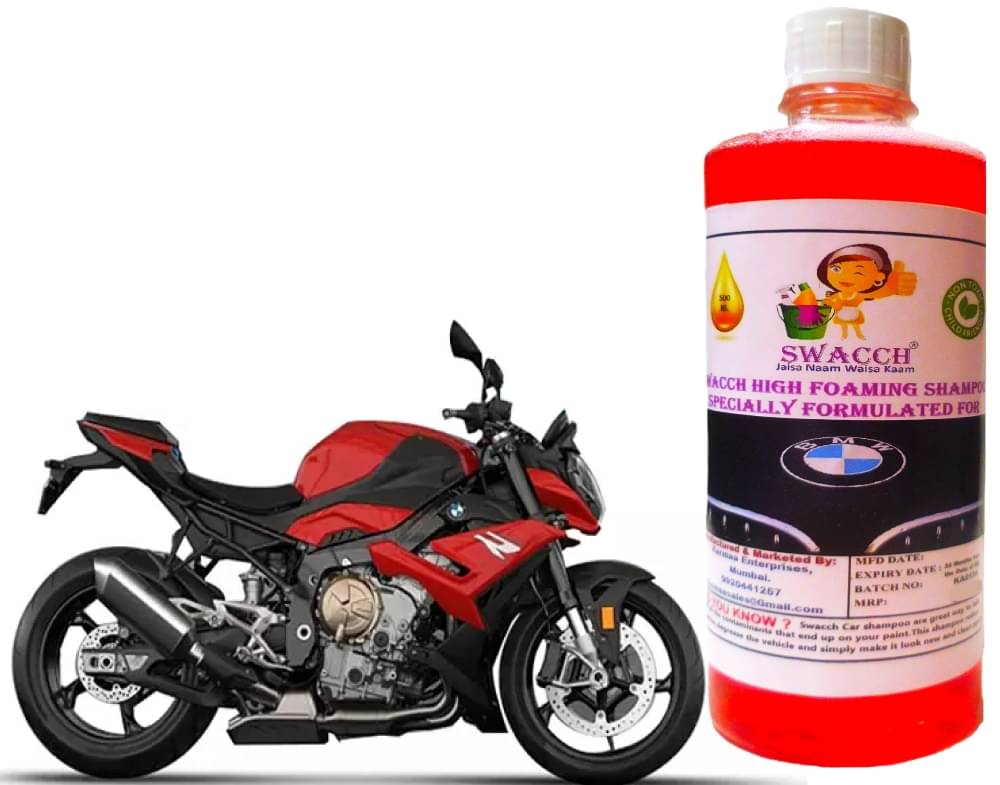 High Foaming Bike Shampoo Formulated For BMW S1000R , Thick Foam with Wax Coat I Non-Toxic Formula I Ph Balanced I Super Saver Pack I Premium Wax Formulation I Glossy & Shine I 500ml High Foaming Bike Shampoo Formulated For BMW S1000R , Thick Foam with Wax Coat I Non-Toxic Formula I Ph Balanced I Super Saver Pack I Premium Wax Formulation I Glossy & Shine I 500ml