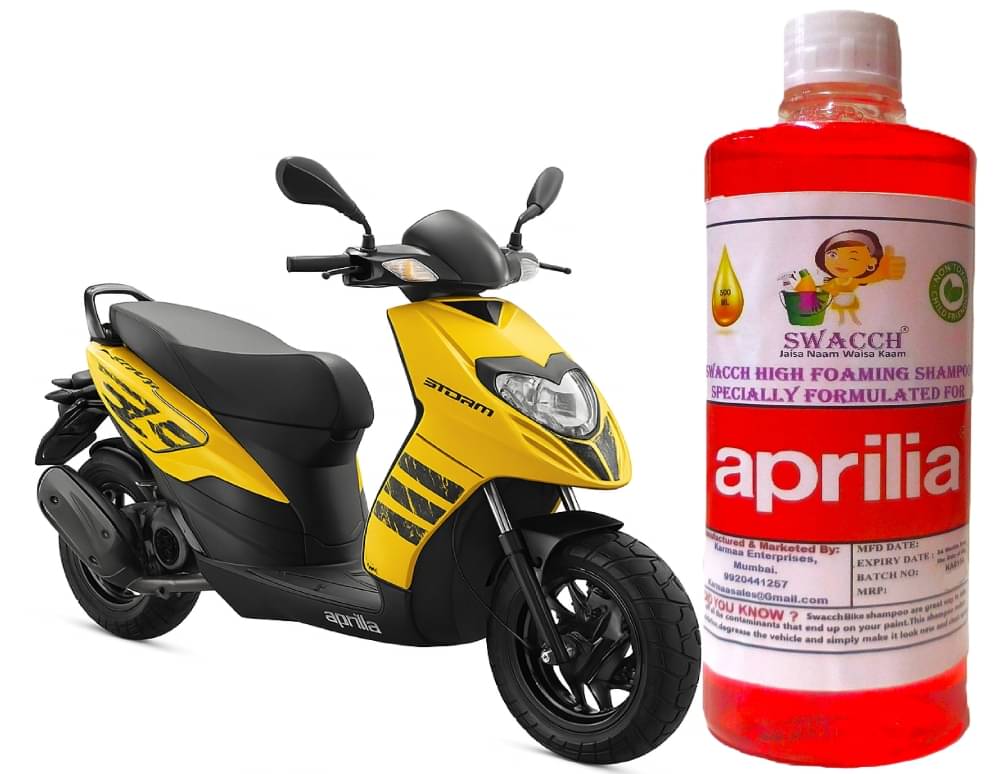     			High Foaming Bike Shampoo Formulated For Aprilia Storm 125 I Thick Foam with Wax Coat I Non-Toxic Formula I Ph Balanced I Super Saver Pack I Premium Wax Formulation I Glossy & Shine I 500ml