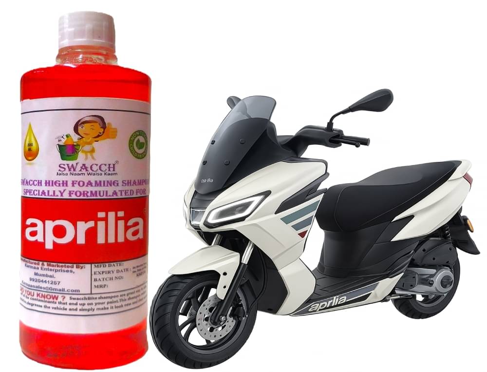 High Foaming Bike Shampoo Formulated For Aprilia SXR , Thick Foam with Wax Coat I Non-Toxic Formula I Ph Balanced I Super Saver Pack I Premium Wax Formulation I Glossy & Shine I 500ml High Foaming Bike Shampoo Formulated For Aprilia SXR , Thick Foam with Wax Coat I Non-Toxic Formula I Ph Balanced I Super Saver Pack I Premium Wax Formulation I Glossy & Shine I 500ml