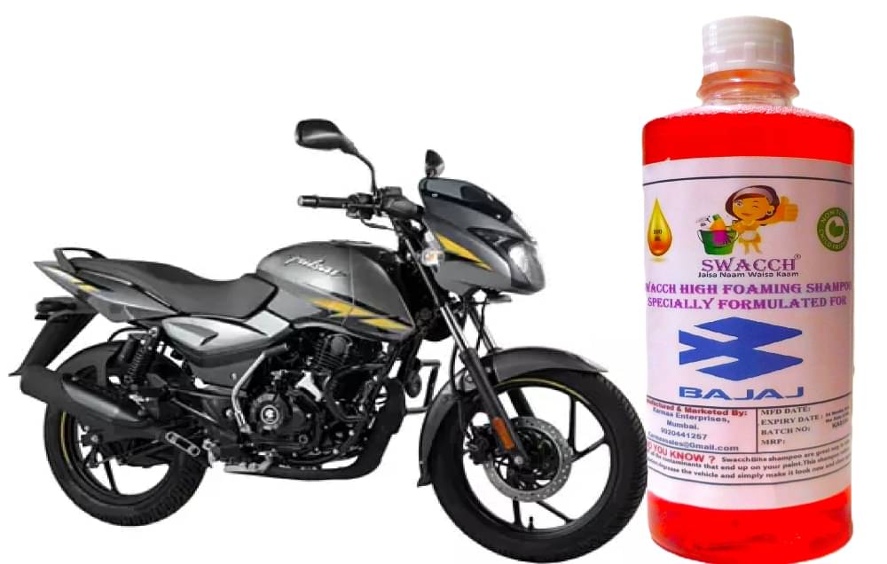 High Foaming Bike Shampoo Formulated For Bajaj Pulsar 125 , Thick Foam with Wax Coat I Non-Toxic Formula I Ph Balanced I Super Saver Pack I Premium Wax Formulation I Glossy & Shine I 500ml High Foaming Bike Shampoo Formulated For Bajaj Pulsar 125 , Thick Foam with Wax Coat I Non-Toxic Formula I Ph Balanced I Super Saver Pack I Premium Wax Formulation I Glossy & Shine I 500ml
