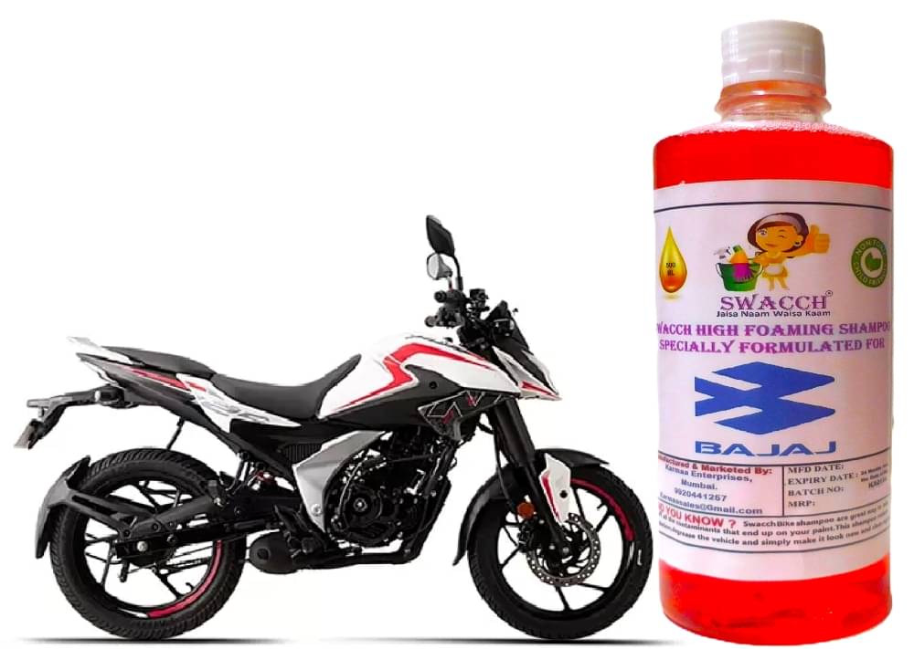 High Foaming Bike Shampoo Formulated For Bajaj Pulsar N125 , Thick Foam with Wax Coat I Non-Toxic Formula I Ph Balanced I Super Saver Pack I Premium Wax Formulation I Glossy & Shine I 500ml High Foaming Bike Shampoo Formulated For Bajaj Pulsar N125 , Thick Foam with Wax Coat I Non-Toxic Formula I Ph Balanced I Super Saver Pack I Premium Wax Formulation I Glossy & Shine I 500ml