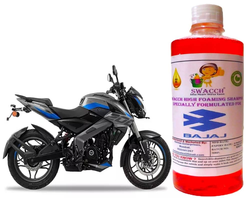 High Foaming Bike Shampoo Formulated For Bajaj Pulsar NS200 , Thick Foam with Wax Coat I Non-Toxic Formula I Ph Balanced I Super Saver Pack I Premium Wax Formulation I Glossy & Shine I 500ml High Foaming Bike Shampoo Formulated For Bajaj Pulsar NS200 , Thick Foam with Wax Coat I Non-Toxic Formula I Ph Balanced I Super Saver Pack I Premium Wax Formulation I Glossy & Shine I 500ml