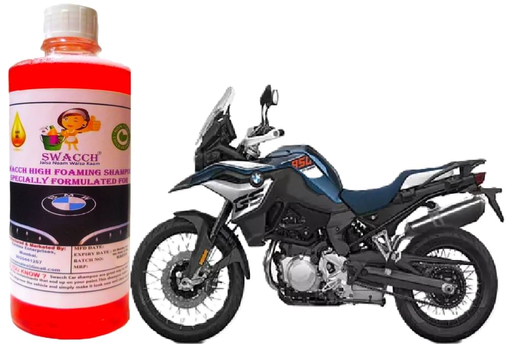 High Foaming Bike Shampoo Formulated For BMW F850 GS , Thick Foam with Wax Coat I Non-Toxic Formula I Ph Balanced I Super Saver Pack I Premium Wax Formulation I Glossy & Shine I 500ml High Foaming Bike Shampoo Formulated For BMW F850 GS , Thick Foam with Wax Coat I Non-Toxic Formula I Ph Balanced I Super Saver Pack I Premium Wax Formulation I Glossy & Shine I 500ml