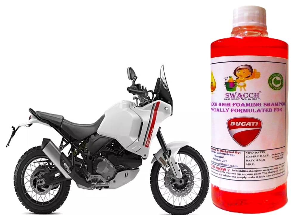 High Foaming Bike Shampoo Formulated For Ducati DesertX , Thick Foam with Wax Coat I Non-Toxic Formula I Ph Balanced I Super Saver Pack I Premium Wax Formulation I Glossy & Shine I 500ml High Foaming Bike Shampoo Formulated For Ducati DesertX , Thick Foam with Wax Coat I Non-Toxic Formula I Ph Balanced I Super Saver Pack I Premium Wax Formulation I Glossy & Shine I 500ml