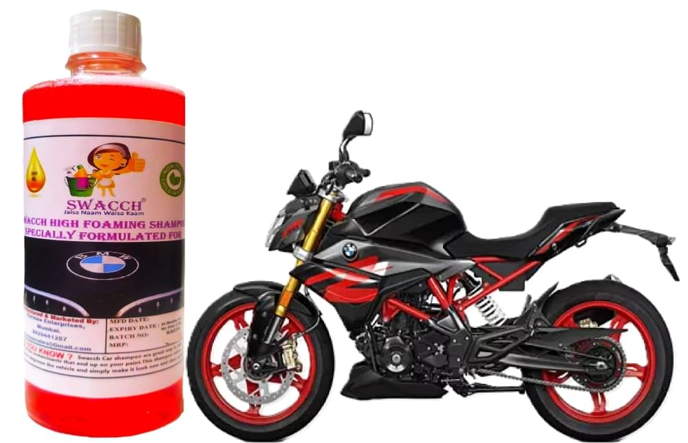 High Foaming Bike Shampoo Formulated For BMW G 310 R , Thick Foam with Wax Coat I Non-Toxic Formula I Ph Balanced I Super Saver Pack I Premium Wax Formulation I Glossy & Shine I 500ml High Foaming Bike Shampoo Formulated For BMW G 310 R , Thick Foam with Wax Coat I Non-Toxic Formula I Ph Balanced I Super Saver Pack I Premium Wax Formulation I Glossy & Shine I 500ml