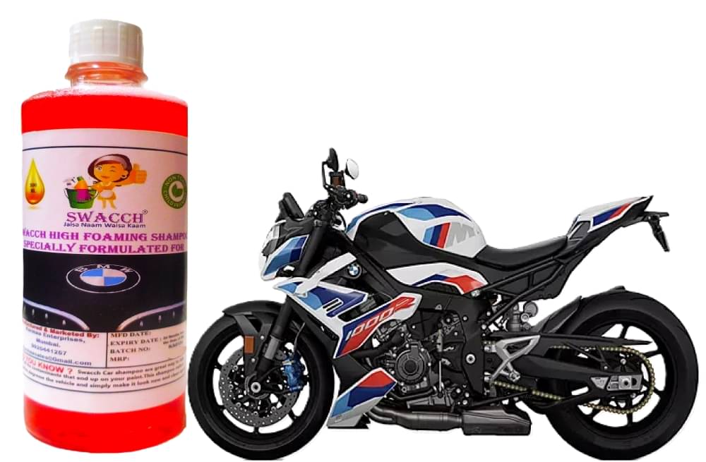     			High Foaming Bike Shampoo Formulated For BMW M 1000 R , Thick Foam with Wax Coat I Non-Toxic Formula I Ph Balanced I Super Saver Pack I Premium Wax Formulation I Glossy & Shine I 500ml