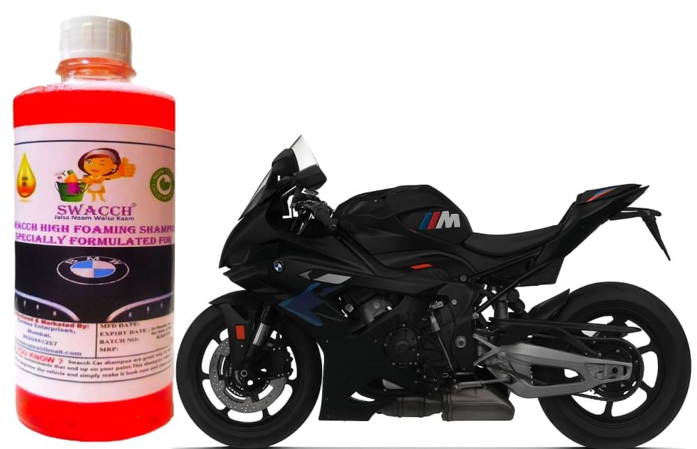 High Foaming Bike Shampoo Formulated For BMW M 1000 RR , Thick Foam with Wax Coat I Non-Toxic Formula I Ph Balanced I Super Saver Pack I Premium Wax Formulation I Glossy & Shine I 500ml High Foaming Bike Shampoo Formulated For BMW M 1000 RR , Thick Foam with Wax Coat I Non-Toxic Formula I Ph Balanced I Super Saver Pack I Premium Wax Formulation I Glossy & Shine I 500ml