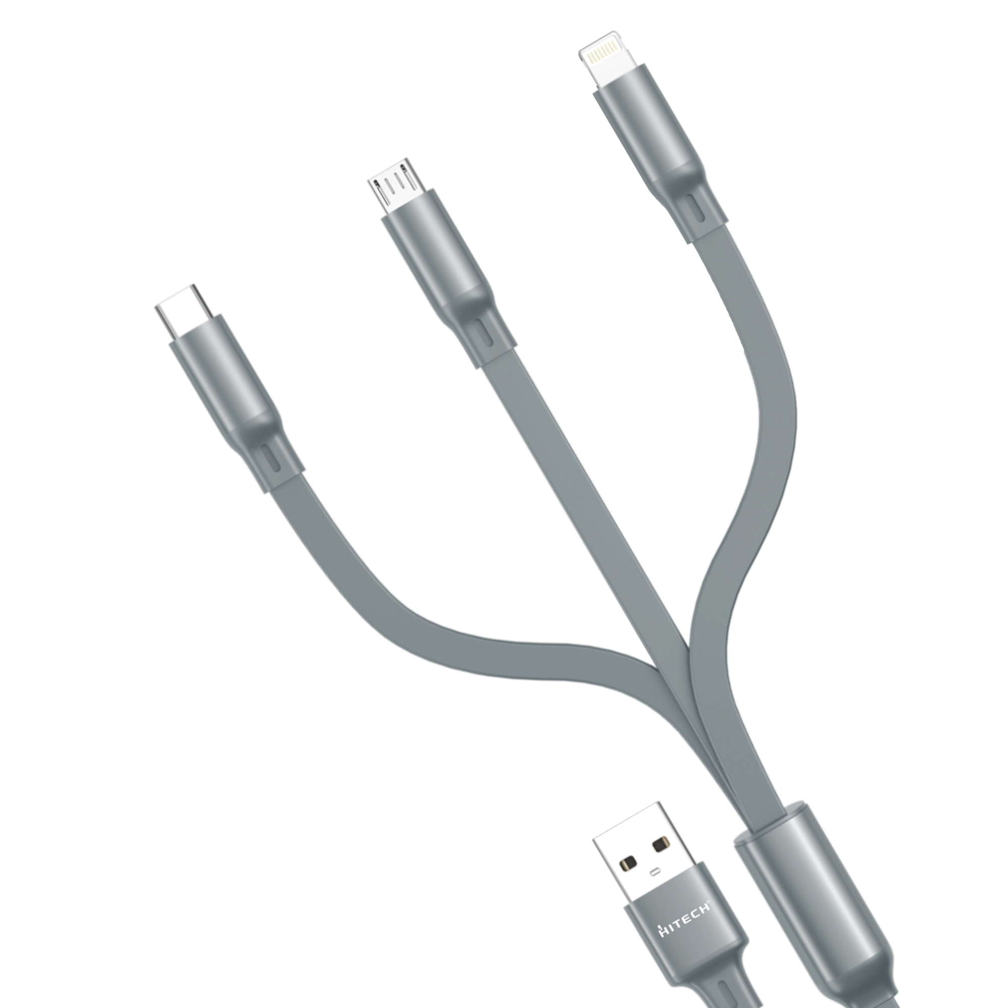 Hitech Mobiles 3 in 1 Data & Charging Cable, 120 W, Super VOOC , Turbo Charging Cable Hitech Mobiles 3 in 1 Data & Charging Cable, 120 W, Super VOOC , Turbo Charging Cable